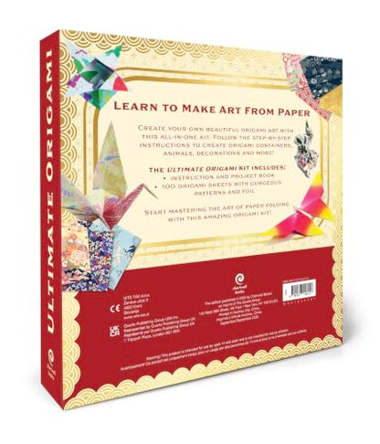 The Ultimate Origami Kit: Master the Art of Paper Folding - Includes: Instruction Book, 100 Pieces of Double Sided Origami Paper