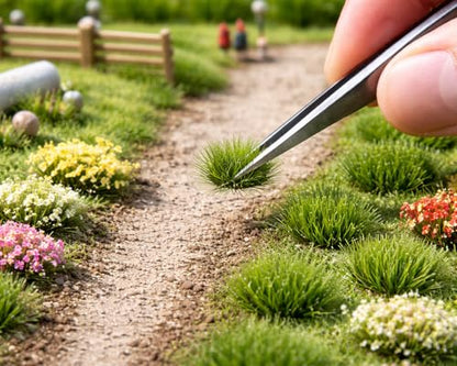 DS. DISTINCTIVE STYLE 110 pcs Static Grass Tufts Model Grass for Train Railway Diorama Scenery Artificial Grass Terrain Kit Miniature Bushes Wargaming