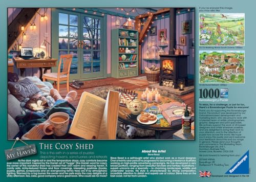 Ravensburger The Cosy Shed - 1000 Piece Version of Cozy Retreat | Engaging Imagery | Perfect Interlocking Fit | Sustainable Materials | Ideal for Ages 14+ - style: The Cosy Shed