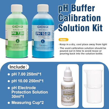 pH Meter Calibration Buffer Includes pH 7.00, 10.01 and Storage Solution - color: Blue