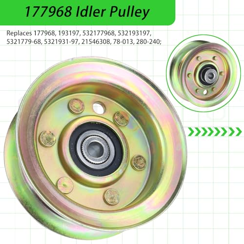 2 Pack 532177968 Idler Pulley for Craftsman Husqvarna Z254 Deck - color: A08 2x532177968