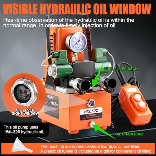 HZLZRZ Mini Double Acting Electric Hydraulic Pump with CR-400 Connector - style: HZED—700C