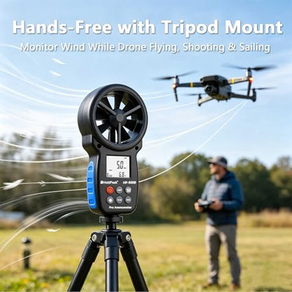 HoldPeak 866B Digital Anemometer, Handheld Wind Speed CFM Meter - color: 866B (1 PC)