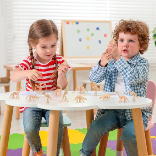 60 PCS Dinosaur Fossil Skeletons, Assorted Dinosaur Skeleton Toys Figures for Science Play Dino Sand Dig Party Favor Decorations - style: dino skeletonA
