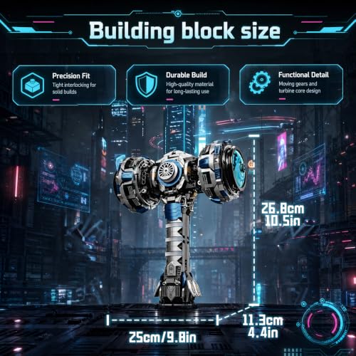 Mechanical Hammer Building Set 1149 PCS Gear Drive Model - color: Mechanical Hammer