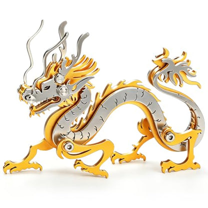 3D Metal Puzzles for Adults, Zodiac Sign Gold Dragon 51 Pieces - color: A9-dragon