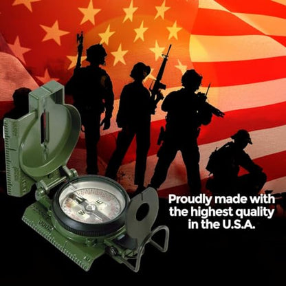 Cammenga 3HCS US Military Tritium Lensatic Compass, Clam Pack