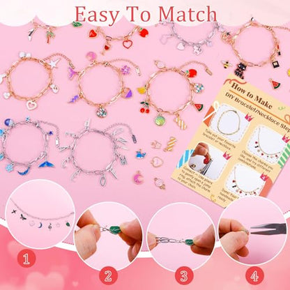 Wurosi 769Pcs Paperclip Charm Bracelet Kit for DIY Christmas Handcraft Gift - color: 769 Pcs Gold & Silver Bracelet