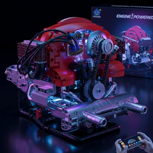 H4 Engine Model Kit, 868 Pieces, Motorized Working Engine