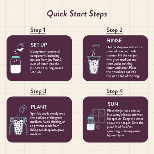 Modern Sprout Mason Garden Jar - Self-Watering Hydroponics Kit - Parsley - color: Parsley, size: Garden Jars