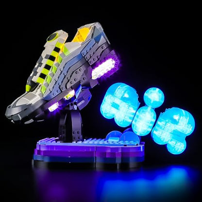 LED Light Set Compatible with Lego Editions Nike Air Max 95 43025 Set, Light Kit for Lego 43025 Building Blocks Model, Not Included The Model Set - color: Blue