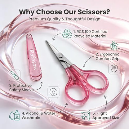 PAFASON Small Travel Sewing Embroidery Scissors Set Curve Straight Tip - style: Modern