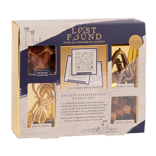 Professor Puzzle: Ancient Civilizations 5-Puzzle Set - 3D Brainteasers - style: Ancient