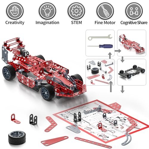 Lucky Doug Building Kit Model Car Set - STEM Project Building Toys for Kids Ages 8-12, Assembly Building Vehicle for Boys 8 9 10 11 Years Old - style: 869-3