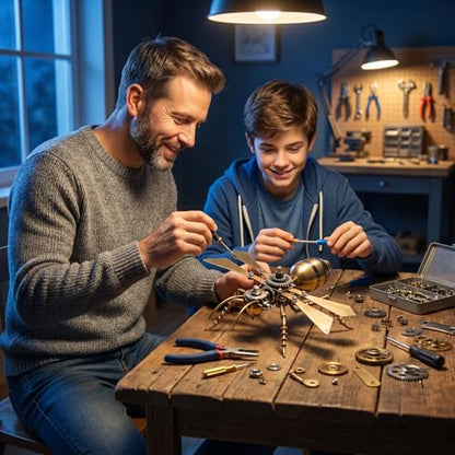 3D Metal Puzzle Mechanical Model Kit Steampunk Bee Insect 150+ Parts 2-3 Hours Build No Glue Screw Assembly Ideal Gift for Hobbyists Men Teens 14+ (Flying Ants) - style: Flying Ants
