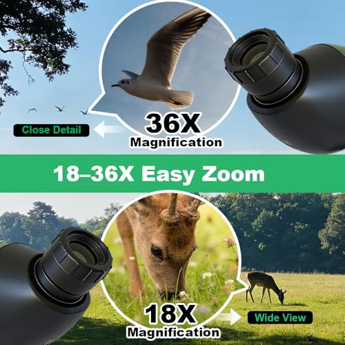 Kids Spotting Scope for Bird Watching, 18X & 36X Beginner Scope for Nature Exploration, STEM Outdoor Gift for Boys & Girls Ages 6-12, Tabletop Tripod, Educational Birthday