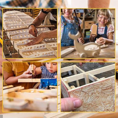 222Pcs Balsa Wood Sticks - size: 1/8" + 3/16" + 1/4" 222pcs