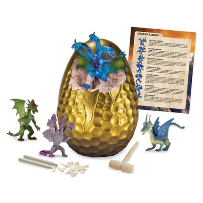 MindWare Dig It Up! The Big Egg Dragons – Excavate 7 Dragon Figures from One Giant Egg | STEM Excavation Kit with Tools & Dragon Legend for Kids Ages 4+ | Hands-On Science & Imaginative Play Toy