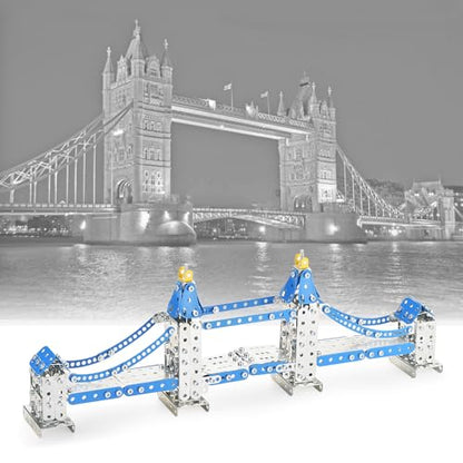 Ferthor Fun Metal Model Tower Bridge Kits for Boys 8-12, 588PCS London Tower Bridge DIY STEM Building Toys for Kids to Build,Construction Sets London Bridge Britain Architecture Kit Famous Landmark