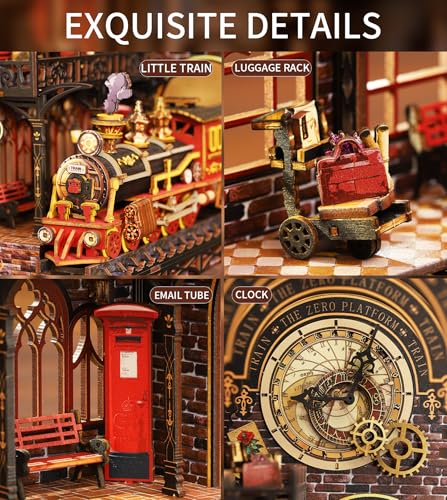 Spilay Book Nook Kit for Adults, Zero Platform DIY Miniature House Kit - color: Zero Platform