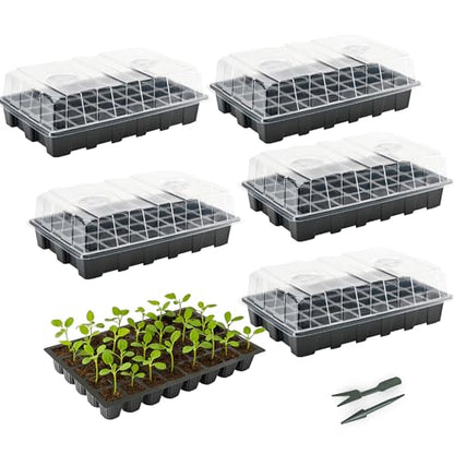 Mr. Pen- Seed Starter Tray Kits, 5 Set, Total 200 Cells - size: 40-Cells 5-Pack