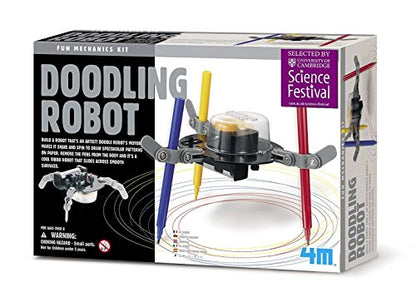 4M: Doodling Robot, Build a Robot That's an Artist, Ideal for Young Science Enthusiasts, Challenge Your Child's Imagination, Requires 1 AA Battery (Not Included), For Ages 8 and up - style: Doodling Robot