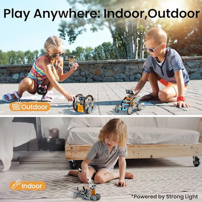 Sillbird 12-in-1 Solar Robot Toys & Robot Building Kit with Remote Control for Boys, Christmas STEM Robotics Technic Toy, Birthday Creative Gifts for Kids Ages 8-14