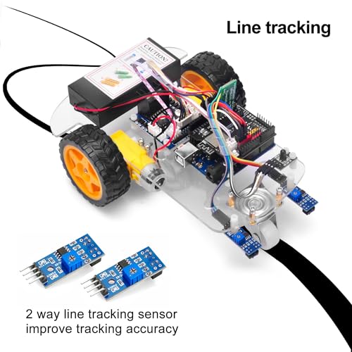 OSOYOO 2WD Robot Car Starter Kit for Arduino – Smart Educational Robotics Kit for Beginners and Adults | Build, Code & Control via WiFi, Bluetooth, IR | Learn Programming & Electronics