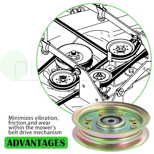2 Pack 175820 Idler Pulley for Husqvarna 48" Z4824 Z4822 Decks - color: A17 2x532175820