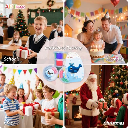 ARTPAR Air Dry Clay Kit for Kids,12 Marine Animals‌ Modeling Magic Clay Set - color: Clay Marine Kit