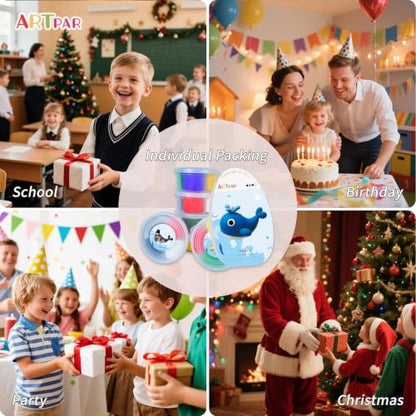 ARTPAR Air Dry Clay Kit for Kids,12 Marine Animals‌ Modeling Magic Clay Set - color: Clay Marine Kit