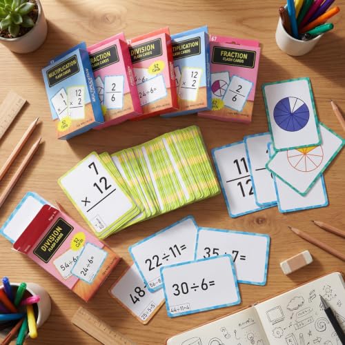 24 Case 52 Card Mathematics Flashcards Multiplication Flash Card - style: Multiplication & Division