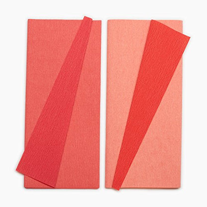 Lia Griffith Double Sided Crepe Paper Folds Roll, 6.7-Square Feet, Strawberry and Tulip Pink, Flamingo and Peony Pink - color: Strawberry and Tulip Pink, Flamingo and Peony Pink, size: 6.7-Square Feet