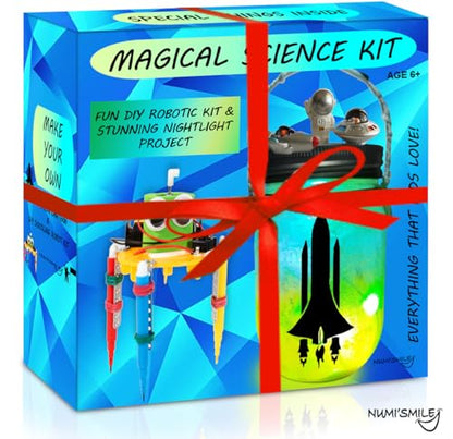 DIY STEM Toys Arts and Crafts for Boys, Space Night Light Kit for Kids 5-12 - color: Blue- Space
