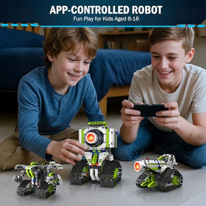 Robot Building Toys with Remote Control, STEM Christmas Birthday Gifts for Kids Boys Ages 8-13, 5 in 1 Science Kit Robotic Models with 337 Pieces - style: 01