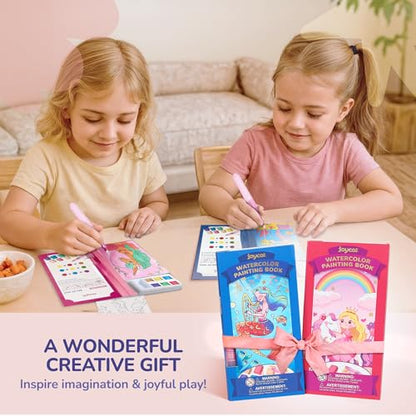 JoyCat 2 Pack Pocket Paint with Water Coloring Books for Kids - style: 2 Pack - Magical Pony & Ocean Princess