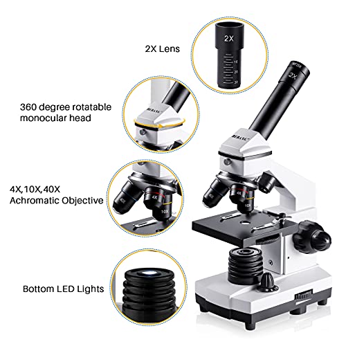 2000X Compound Microscope for Kids Adults: Microscope for Biology Education
