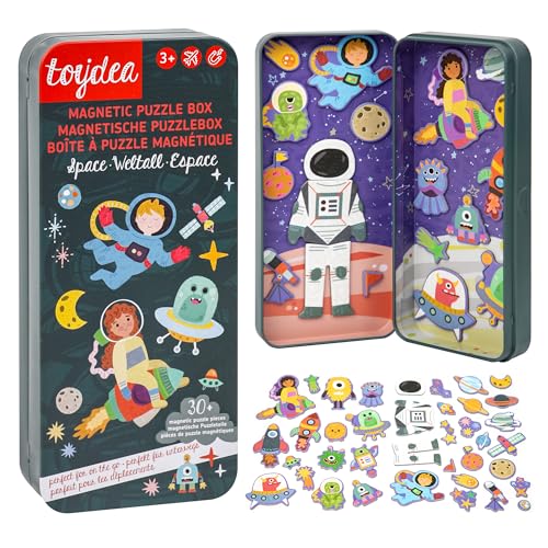 Magnetic Puzzle Box for Kids Ages 3-5, Space Travel Puzzle Game - color: Space Adventure