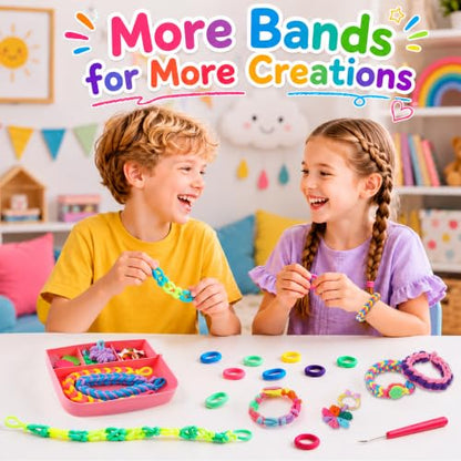 DPAPDI Bracelet Making Kit Refill Loops (1200+) - color: Loom Loops Refill