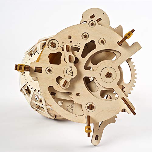 UGEARS Globe 3D Wooden Puzzles for Adults - Wooden Model Kits for Adults Brain Teaser Puzzles Models for Adult to Build Mechanical Models Educational World Globes Puzzle Hobby Set