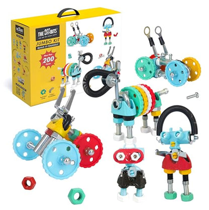 The Off Bits Educational STEM Toys for 6+: Robot Toy Building Sets, 3-in-1 Engineering Kit for Boys and Girls, Build Your Own STEM Building Toys with Endless Possibilities (Jumbo Kit) - style: Jumbo Kit