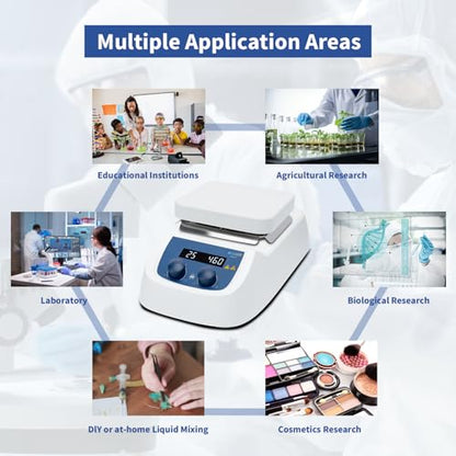 ONiLAB Magnetic Hotplate Stirrer, 5-inch, 120℃ LED Digital, 200-1500RPM, 5L - style: Square 120℃ Hotplate Magnetic Stirrer