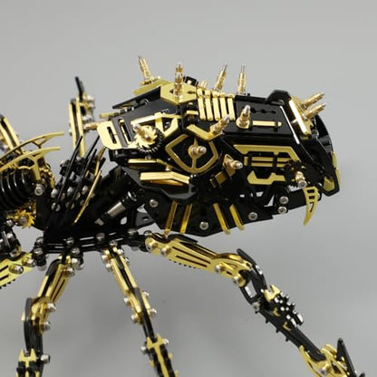 3D Metal Assembly Model Set Mechanical Spider Model Kit for Adults, 800pcs Brain Teaser STEM Kit for Kids, DIY Hobbies for Men Women - Creative DIY Gift for Adults & Teens (Black Gold)