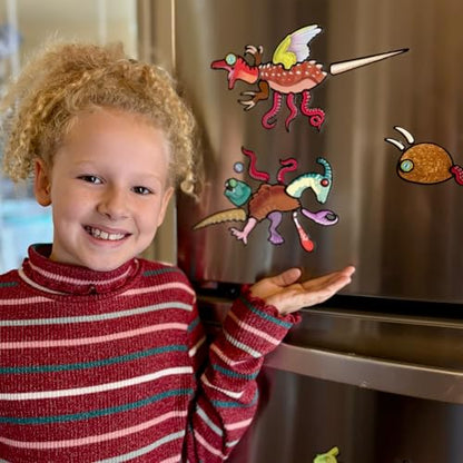 MAGNOMATIC Ancient Animals Construction Kit - Funny Fridge Magnet Creature Creation Kit