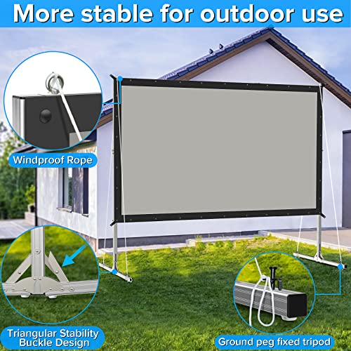 Rear Projector Screen 120inch,Outdoor Movie Screen with 3-Layers PVC - size: 120inch