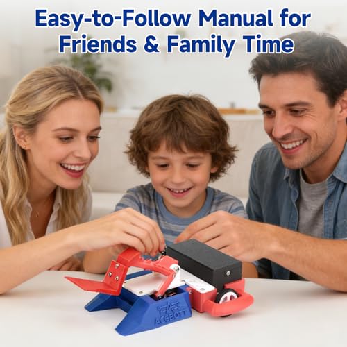 2-in-1 Football & Battle Robot Car Kit, ESP32 APP-Remote Control Battlebolt Car Fighting Robot Toy for Kids Wireless Gameplay Robotics STEM Science Kit Birthday Gift for Boys Girls Age 8+ (One Kit) - color: Red