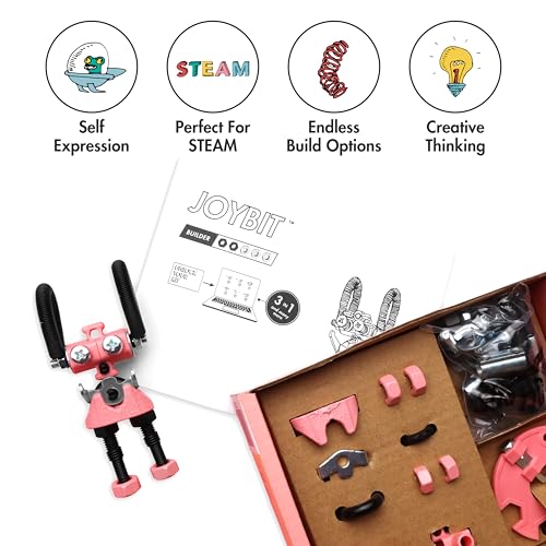 The Off Bits JoyBit Build Your Own Robot Toy Construction Set, Educational Easter Gift Ideas STEM Activities Learning Kit, Creative Build and Play Model Kit Steam Toys for 6 7 8 9 10+ Year Old