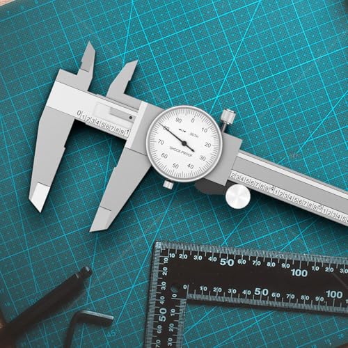 HDLNKAK Dial Caliper Shockproof with Watch 0-6" Range - color: White