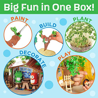Creativity for Kids Build and Grow Tree House Craft Kit - Treehouse Playset Toy for Boys and Girls, Classic Toys for Kids (Ages 6+)