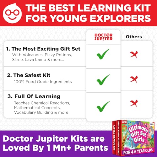 Doctor Jupiter Ultimate Gift Set of Learning for Girls Ages 4-6 - style: Girl Science Gift Set: 4-8 Years